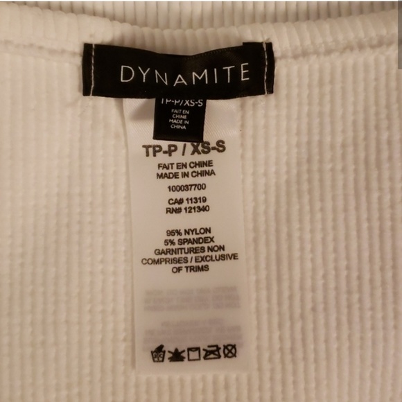 Dynamite White Tube Top - Picture 3 of 3